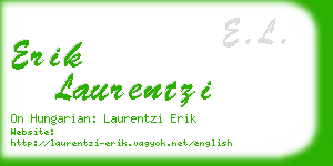 erik laurentzi business card